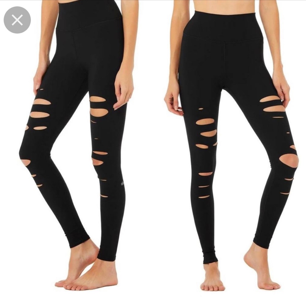 Alo High Waist Ripped Warrior Leggings